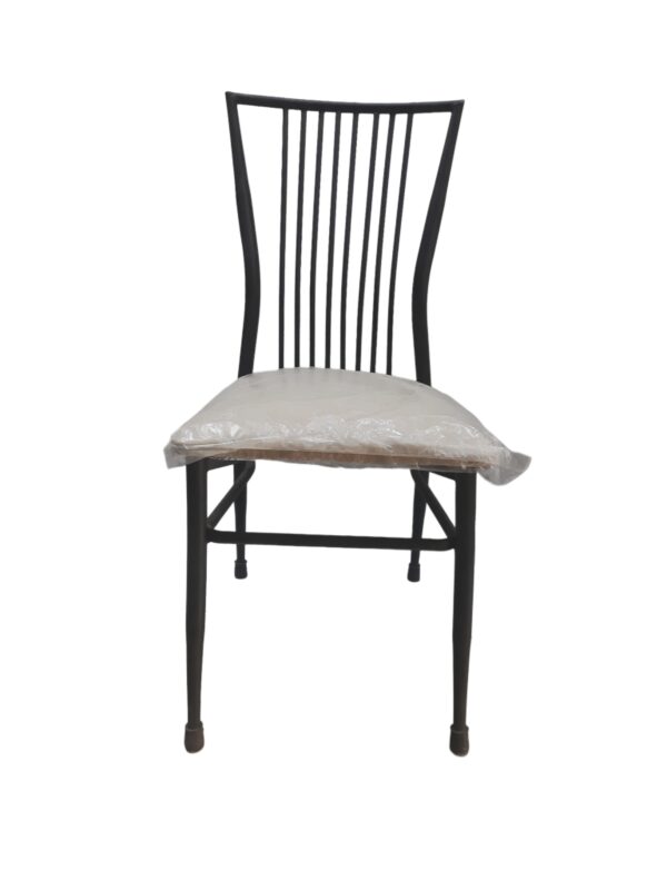 Dining Chair with Strong Iron Frame - Black