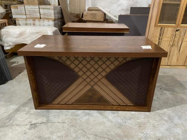 Elegant Office Desk with Wood Frame and Laminated Sheet Surface