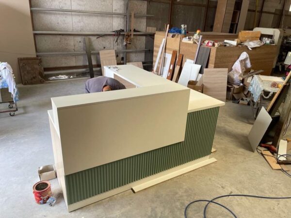 Executive Laminate Reception Desk with Dual Layers