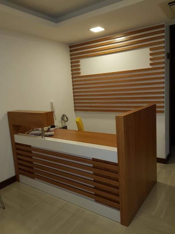 Reception Counter with High-Durability Laminate