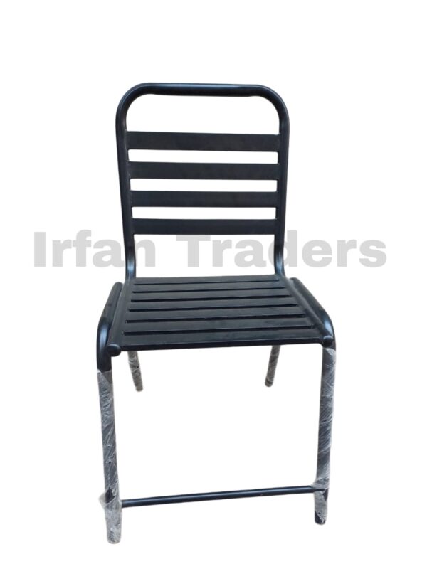 Elegant Black Metal Dining Chair - Modern Comfort & Style
