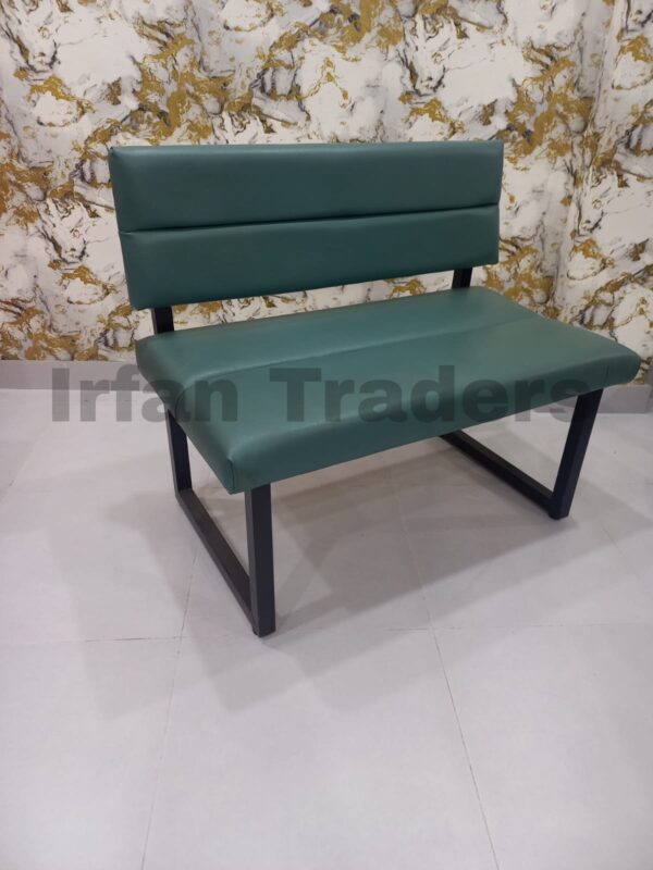 Contemporary Dining Bench with Foam Cushions & Metal Legs – Modern Design
