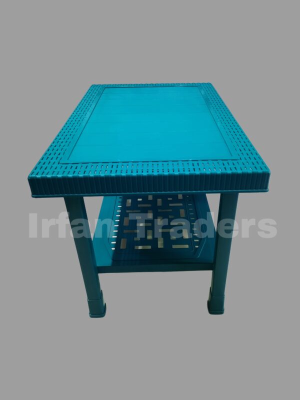 Compact Double-Shelf Plastic Table – Lightweight and Versatile
